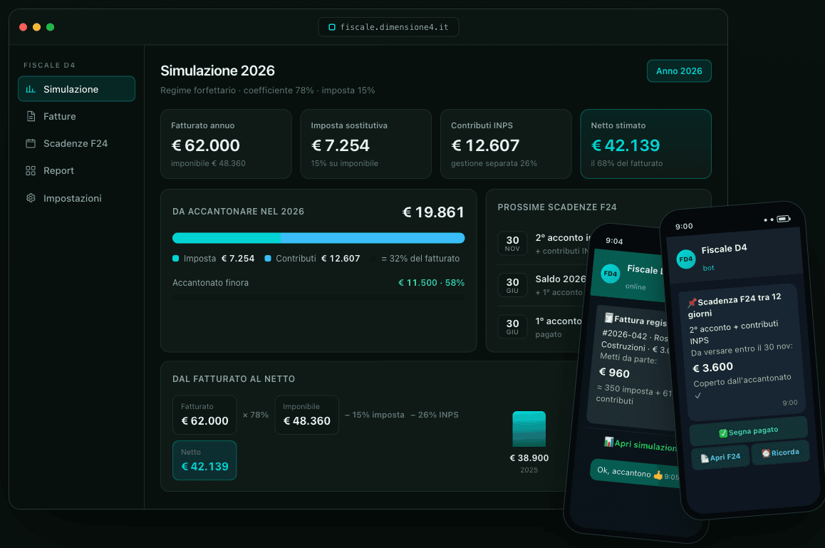 Fiscale D4 — flat-tax simulator